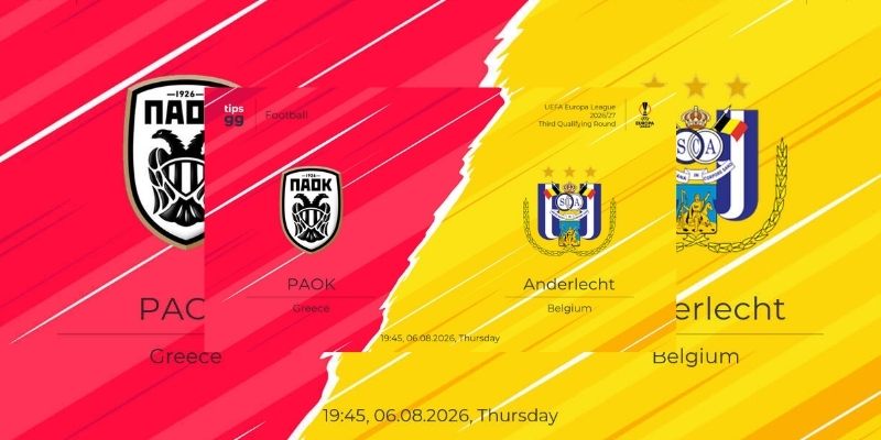 Soi kèo PAOK vs Anderlecht, 0h45 ngày 7/8 – Vòng loại C2
